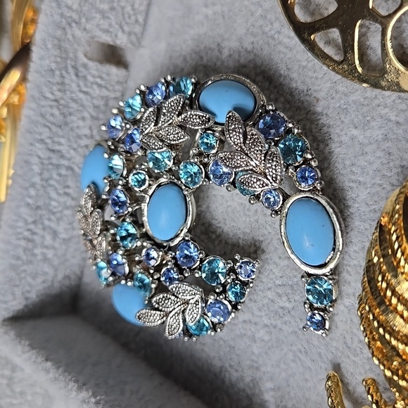 Elegant Gold and Silver Brooch Pin / Necelace Pedant  Set Of 3 - Picture 5 of 16